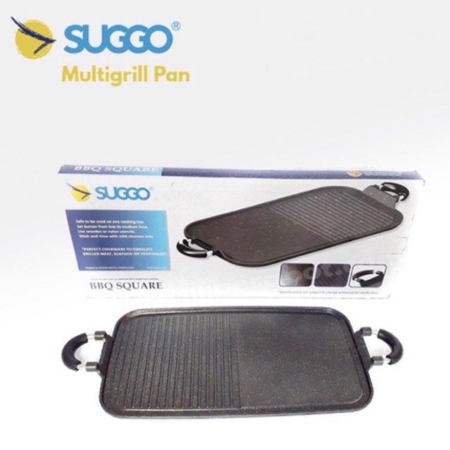 [ HC / Suggo ] ORIGINAL Multi Grill Pan / Wajan / Pemanggang / Alat Panggang Daging BBQ Serbaguna Anti Lengket!