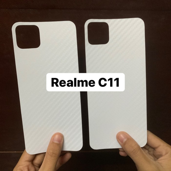 Skin Carbon Realme c11 / Realme c12 / Realme c15 - Back Skin Handphone Protector