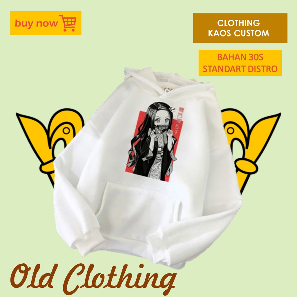 Hoodie Wanita Anime Demon Slayer Atasan Wanita Kekinian Jaket Anime