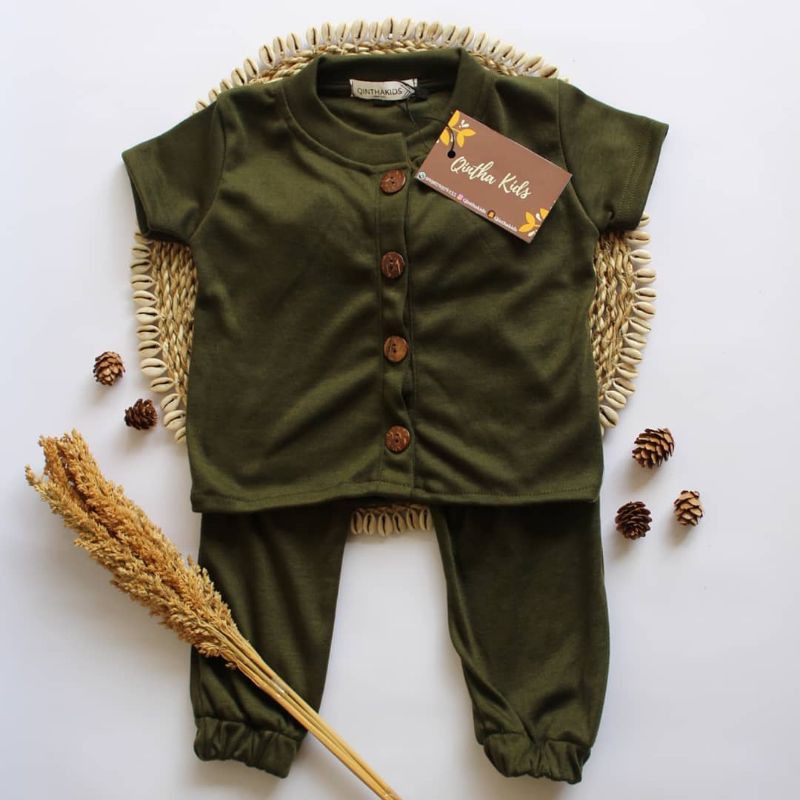 SAKHI SET ARMY by QINTHA KIDS - Setelan anak baby bayi laki laki perempuan murah lucu cewe cowo