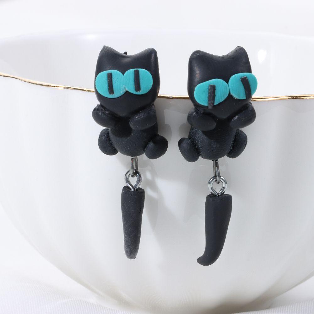 Lily Handmade Cat Earring Hadiah Aksesoris Fashion Perhiasan Telinga Stud Earrings