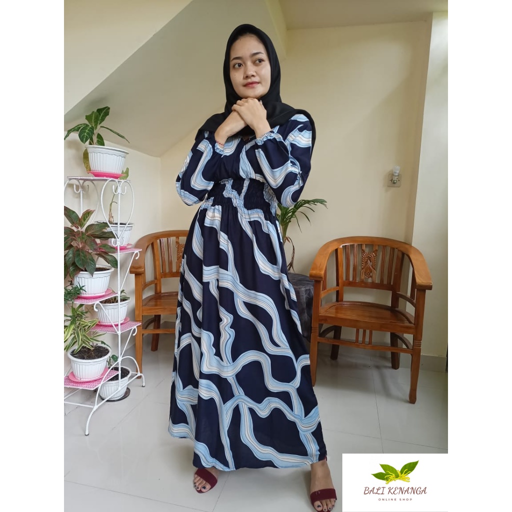 Gamis Bali Gamis Kancing Dress Bali motif Vanessa