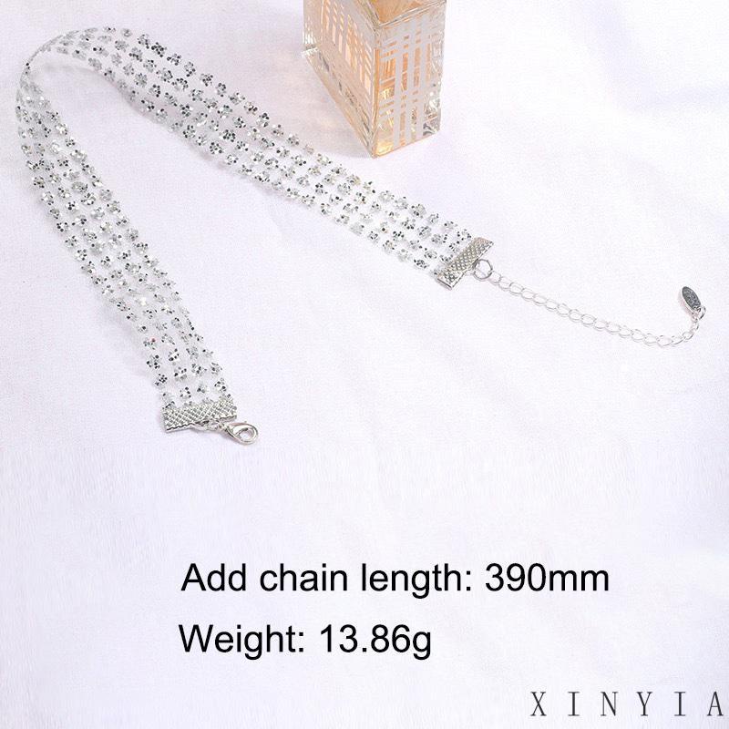 Xia.id Kalung Choker Sequin Berkilau Sexy Untuk Wanita