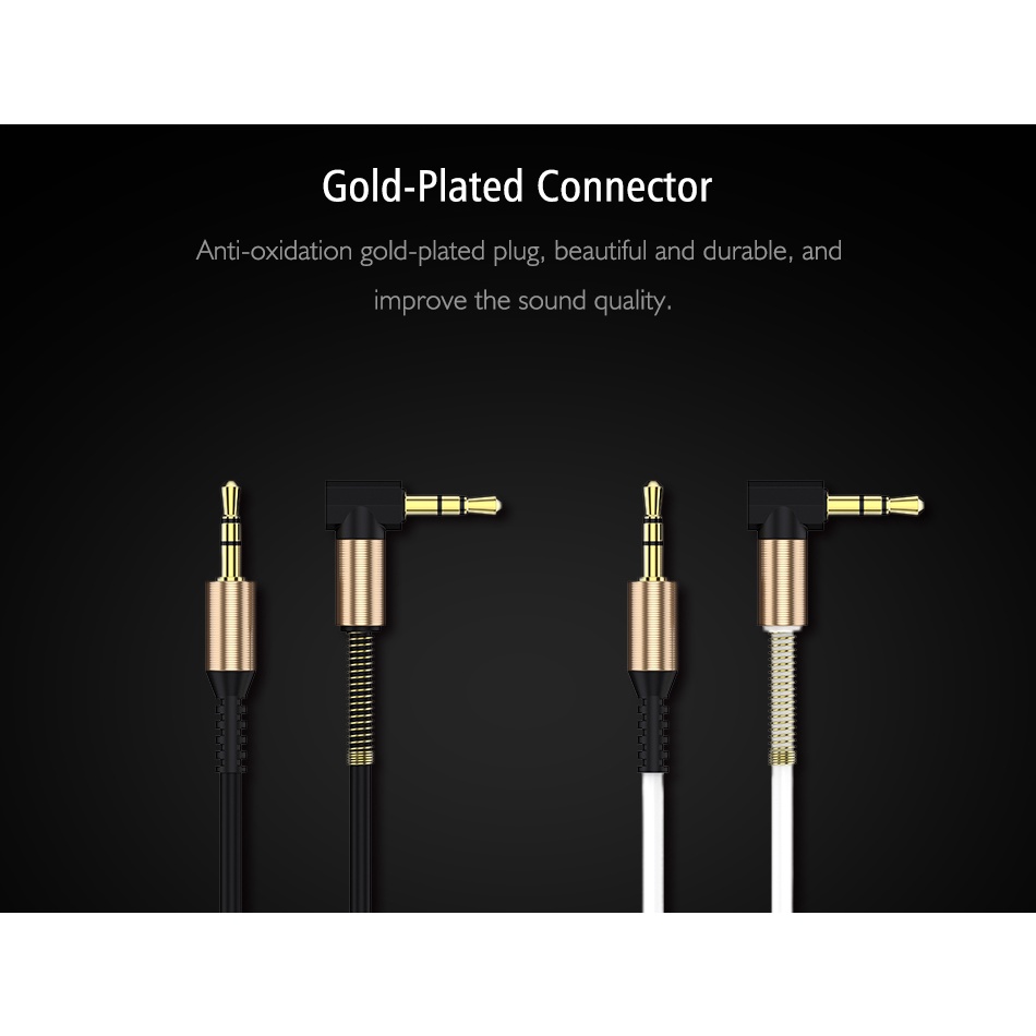 Kabel Audio AUX 3.5mm Spring L Jack 1.5m Gold Plated Male To Male Per