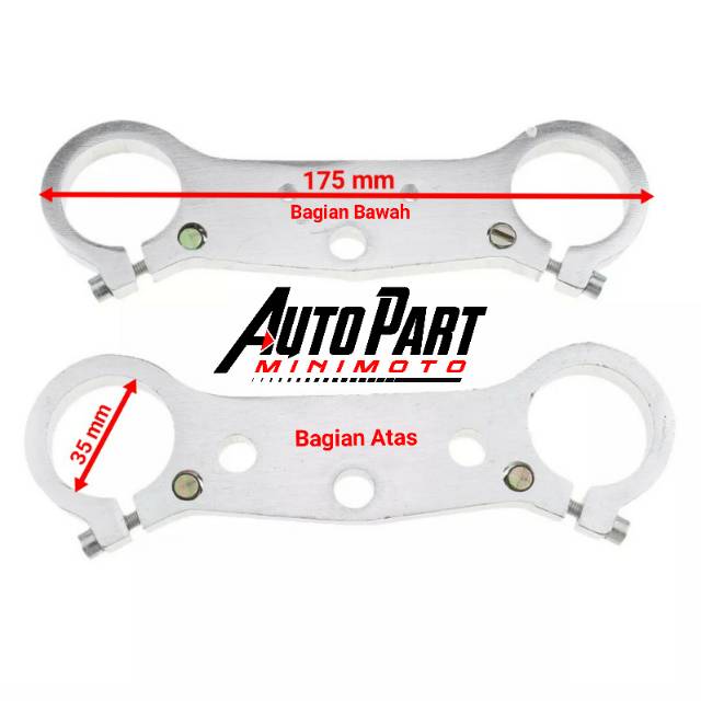 Segitiga Mini Trail USD T-Shock Depan Mini Trail Up Side Down 50cc