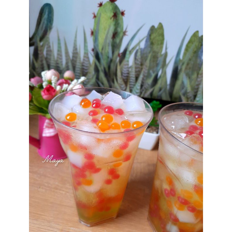 Popping boba 500gr boba meletus bubble tea drink bubuk minuman bubble buah jelly halal bubble strawberry mangga melon