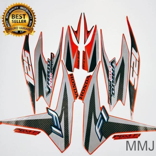 Sticker striping honda vario 125 cbs old 2013 merah
