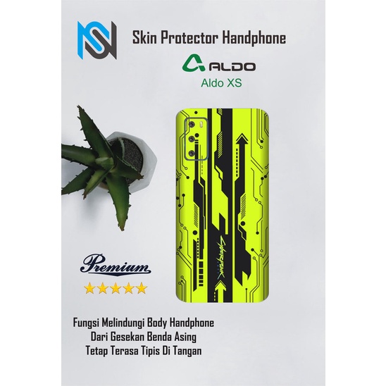 Isi 2pcs Garskin Hp Aldo XS Motif Cyber - Free Custom Motif