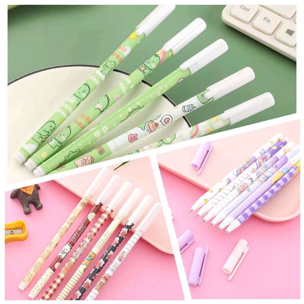 

【COD】Pulpen Gel Motif Cartoon/ Pulpen Korea Pelajar Dan Kantor Pena Lucu Import-Sq