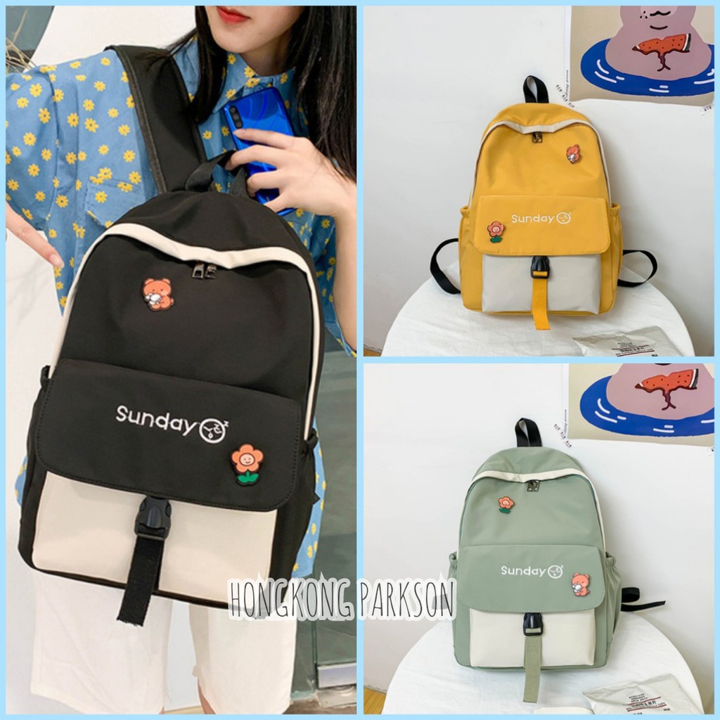 Jual Ransel Wanita (TANPA NOTE MAKA WARNA RANDOM) Backpack Wanita Tas