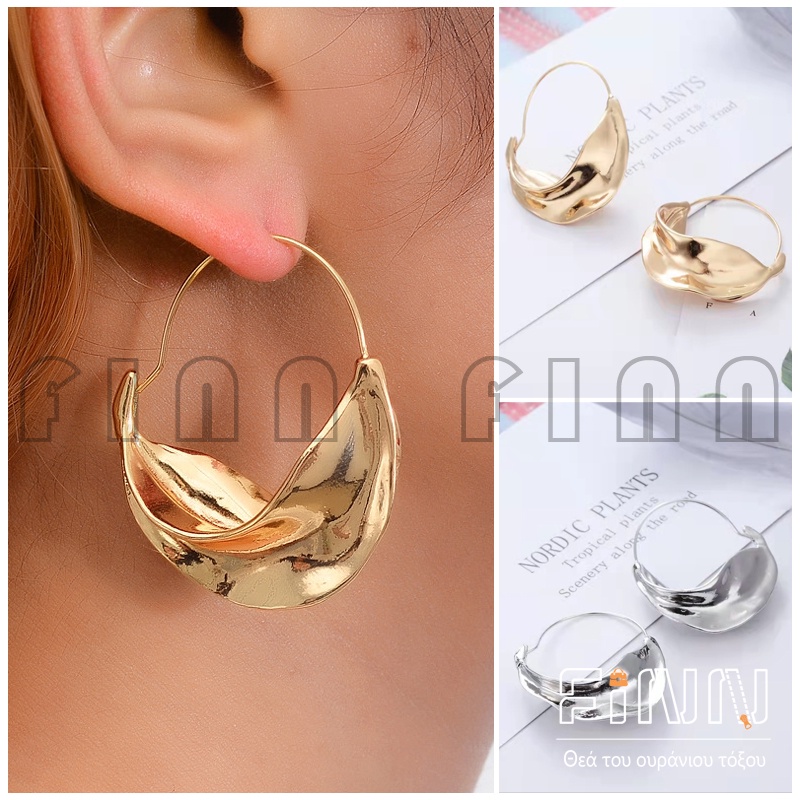 Anting Hoop Wanita Mewah Vintage Korean Style - Hoop Earrings Import