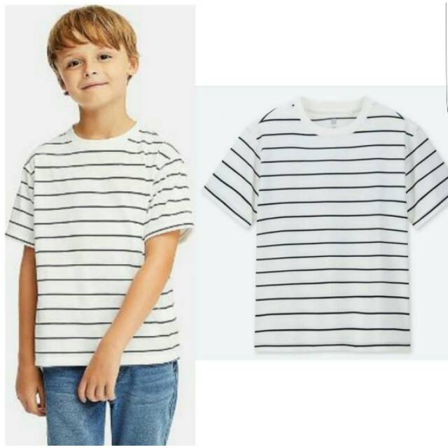 Kaos Uniqlo Anak Stripe