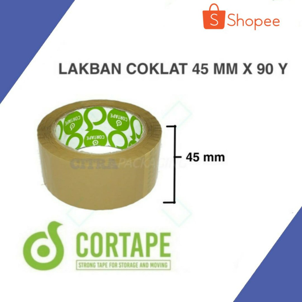 

Promo LAKBAN 2 INCH PANJANG 90 YARD - 45um - DUS isi 72 roll CORTAPE