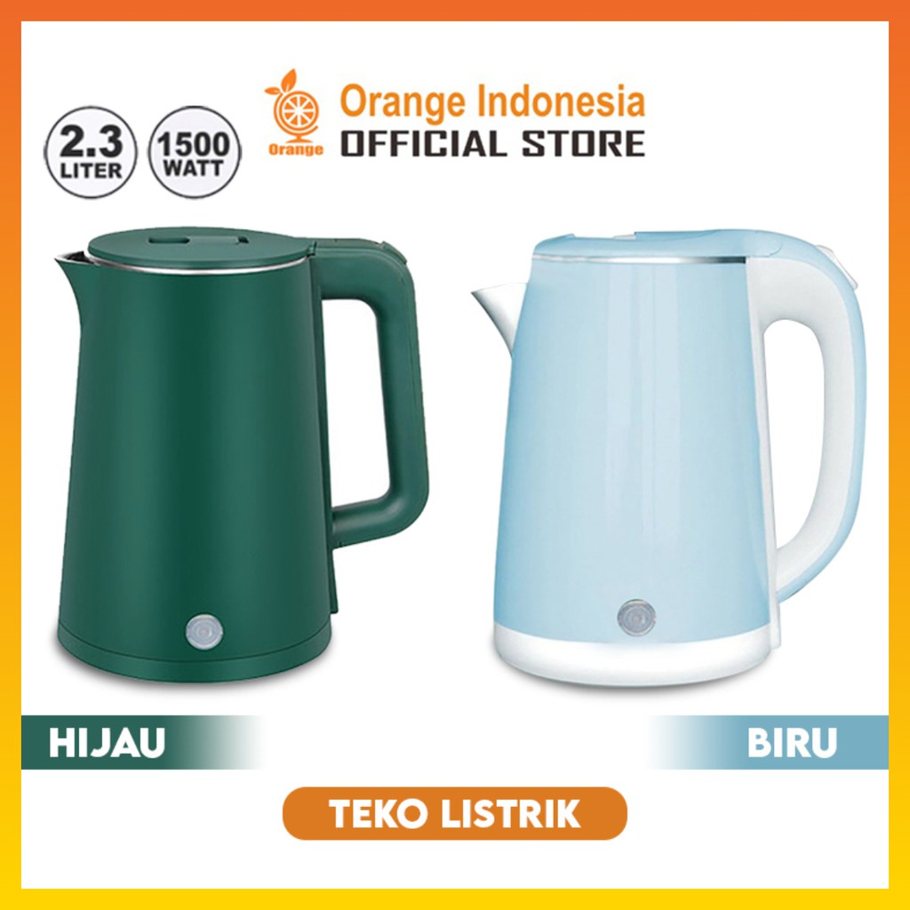 Termurah Teko Listrik pemanas air Electric 2 LiterTeko Listrik Stainlees ketel besar 2.3L WHFURNITURE