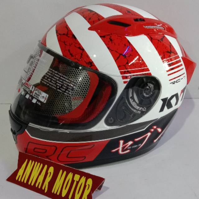 HELM KYT RC SEVEN / RC 7 #17 MERAH PUTIH