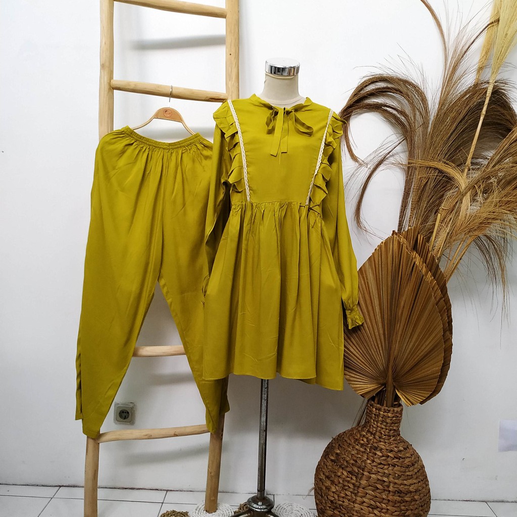 PIYAMA WANITA // PIYAMA POLOS RENDA // PIYAMA DEWASA // BAJU TIDUR WANITA KEKINIAN