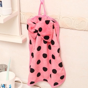 Handuk Tangan Kamar Mandi Hand Drying Towel dengan bulu lembut dengan motif Polkadot dan Garis Garis Serbaguna