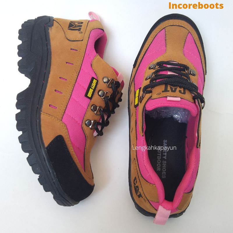 Safety Shoes 36-40 Tan Sepatu Boots Wanita Ujung Besi