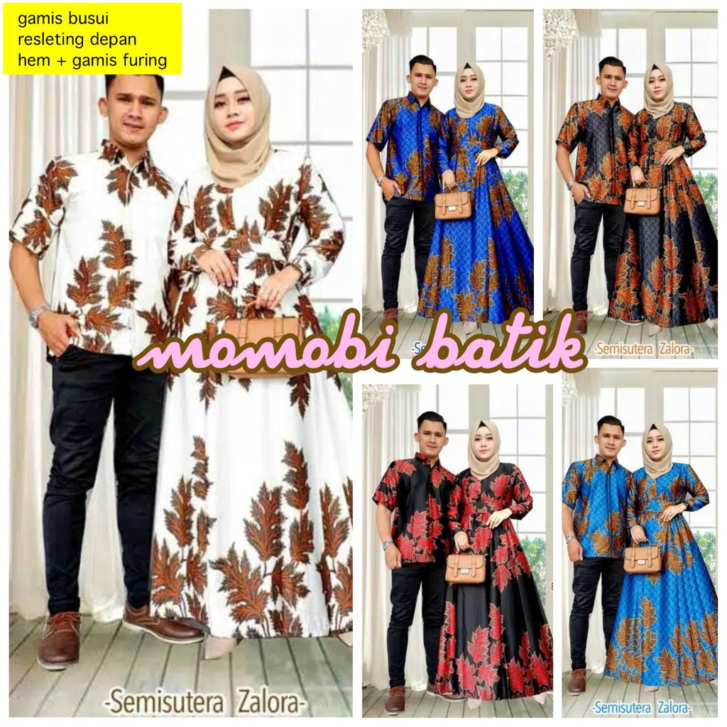 GAMIS SYARI ATASAN WANITA BATIK COUPLE SARIMBIT BERKUALITAS BATIK SEMISUTERA ZALORA