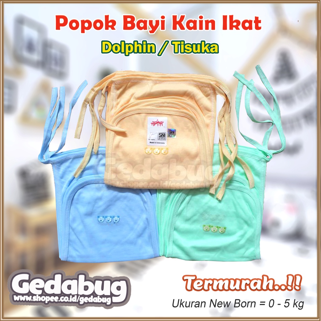 ( 3 Pcs ) Popok Bayi Kain Ikat DOLPHIN / THISUKA | Popok Baby New Born Usia 0-3 Bulan | TERMURAH