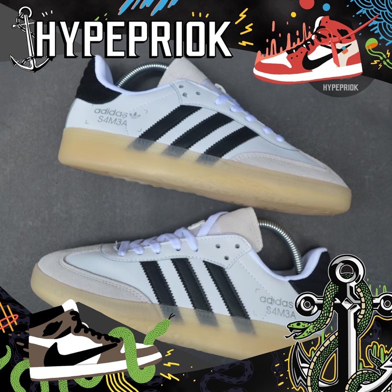 ADIDAS SAMBA RM WHITE BLACK