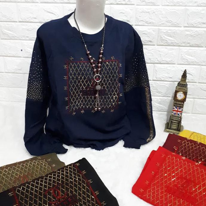 KAOS WANITA !! KAOS LENGAN PANJANG IMPORT TIFFANY JARING CC XXL JUMBO KAOS WANITA {PRODUK TERBARU}