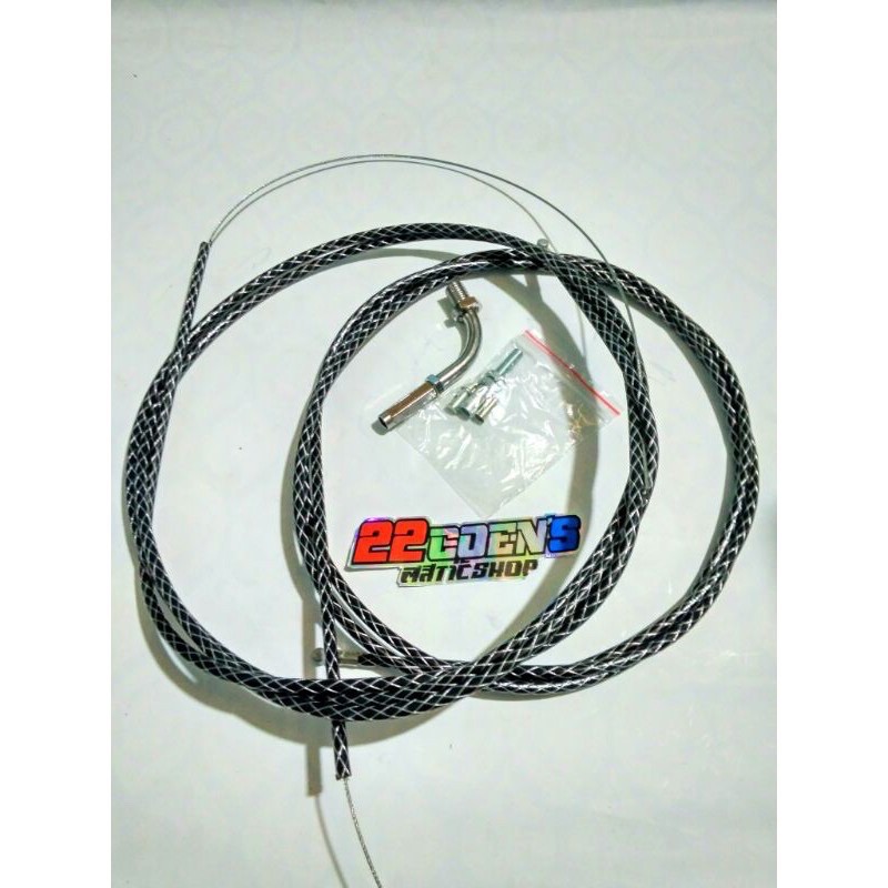 Kabel gas serat hitam 190cm KABEL GAS SERAT CARBON BLACK HARGA 1 PCS