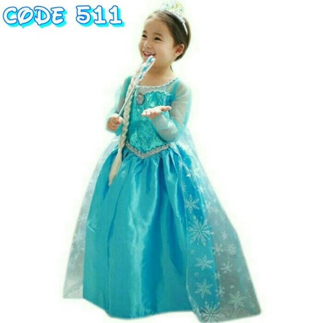 DRESS ELSA FROZEN / DRESS FROZEN ELSA / KOSTUM PRINCESS ELSA FROZEN