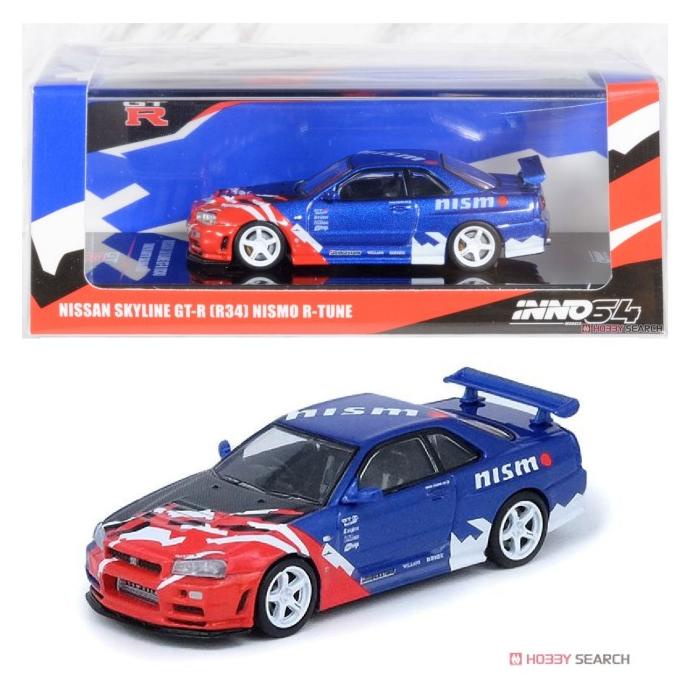 INNO64 NISSAN SKYLINE GT-R R34 NISMO R-TUNE DIECAST MOBIL CAR MODEL