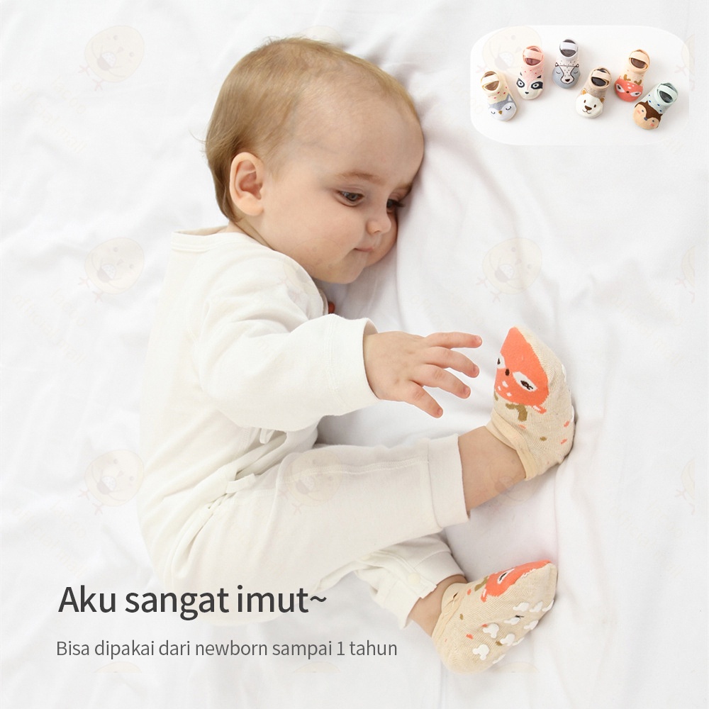 Lacoo kaos kaki bayi anak anti slip kaus kaki bayi untuk 0-1 tahun