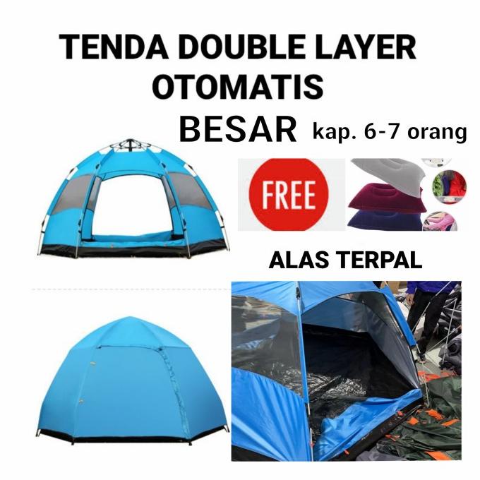 Tenda Camping Otomatis 6-7 Orang Double Layer 06