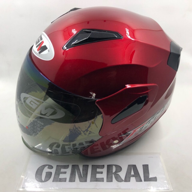 Helm GM Fighter Solid Maroon Royal Red Merah Marun