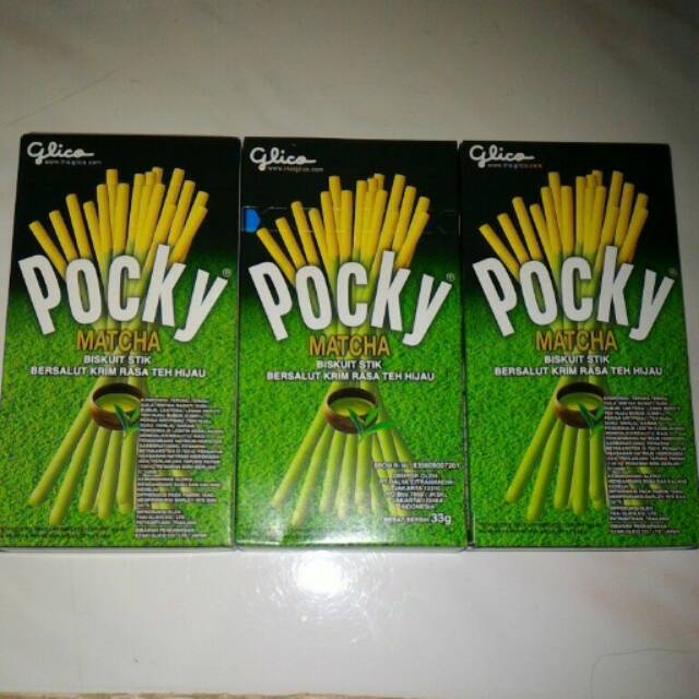 

Set 3pcs Glico pocky Matcha Biskuit Stik Bersalut Krim Rasa Teh Hijau