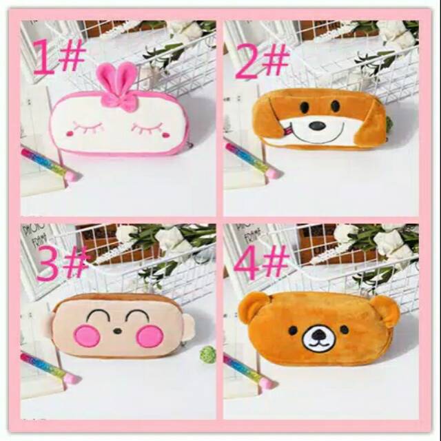 

Tempat pensil plush motif kartun