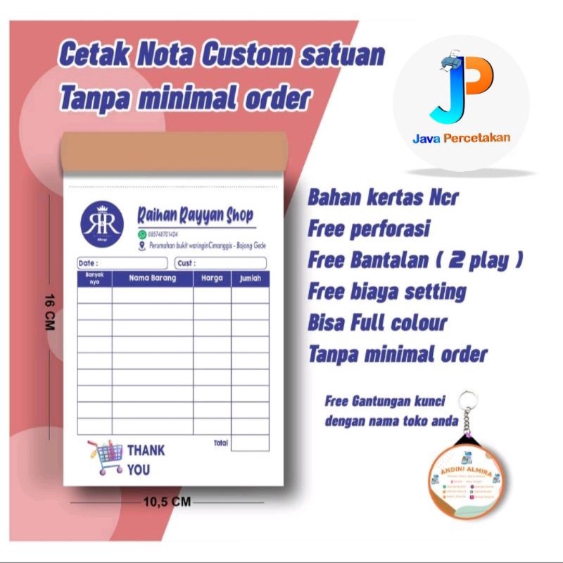 

CETAK NOTA CUSTOM MURAH SATUAN