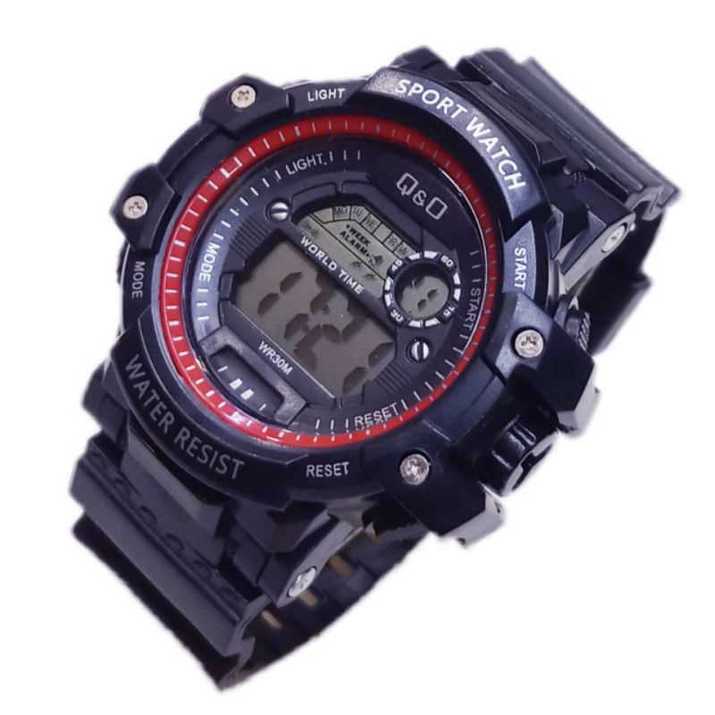 Jam Tangan Pria QQ/K-Sport Digital Strap Rubber(Dikirim Jakarta)