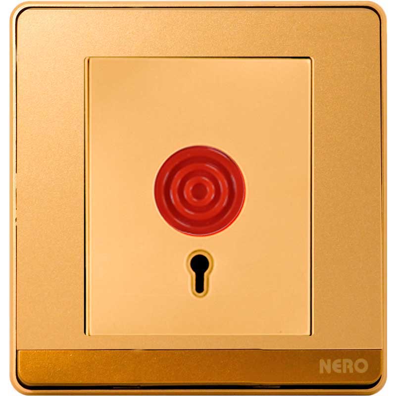 DECORA Q778-Gold Panic Button with Key Reset NERO