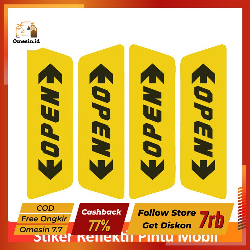 Stiker Reflektif untuk  Pintu  Mobil  Reflective Sticker 4 