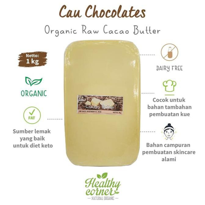 

Organic Cacao Butter Mentega Kakao 1 Kg - Cau Chocolates BERMUTU