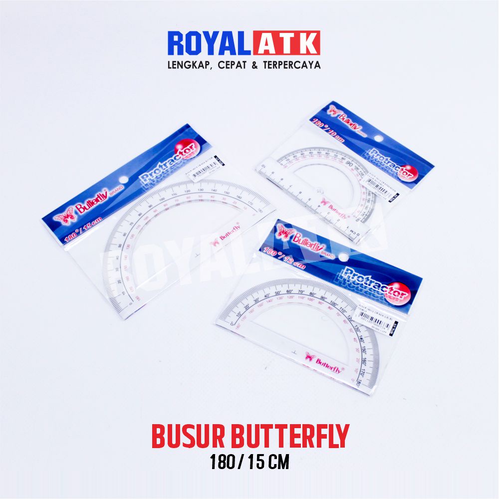 

Busur 180 Derajat Lubang Transparan Butterfly