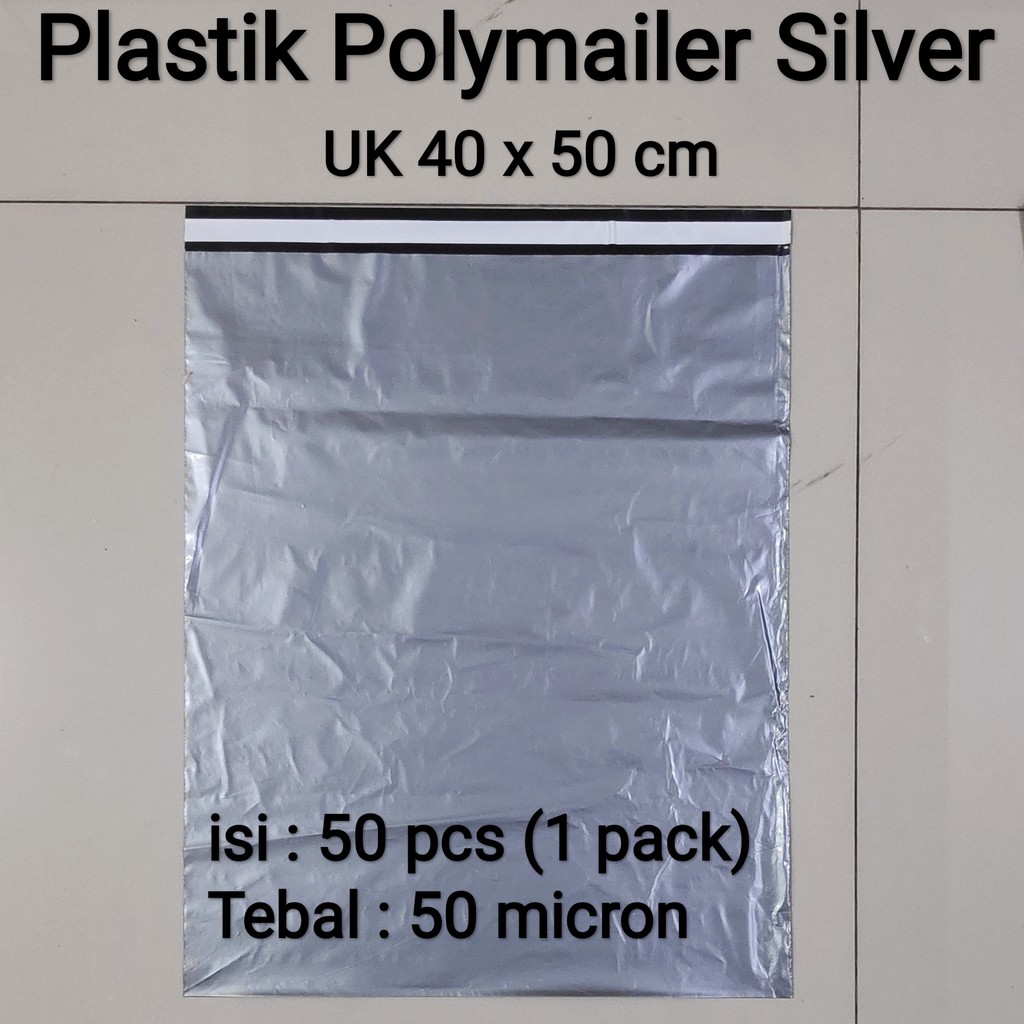 Plastik Polymailer Silver Uk 30x40 (100pcs) / 25x35 (isi 100 pcs) / 20x30 (isi 100 pcs) / 17x30 (isi 100 pcs) / 15x25 (isi 100 pcs) / 40x50 (isi 50 pcs) / 35x45 (50pcs), plastik packing lem, plastik bungkus paket