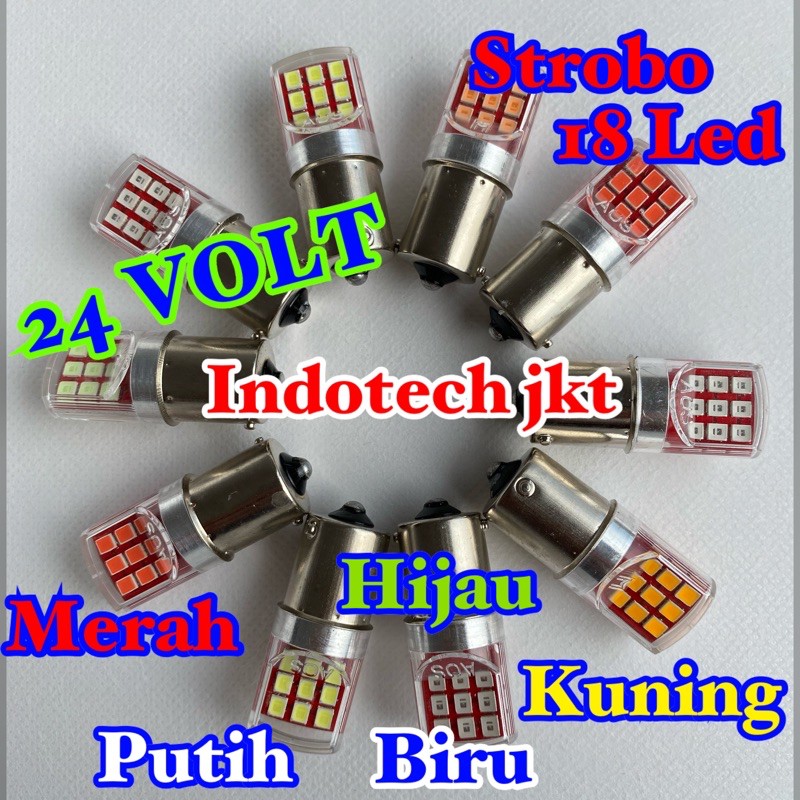 Lampu sein bemper truk bis 18 led 12 &amp; 24 volt nyala kedip NYALA TERANG