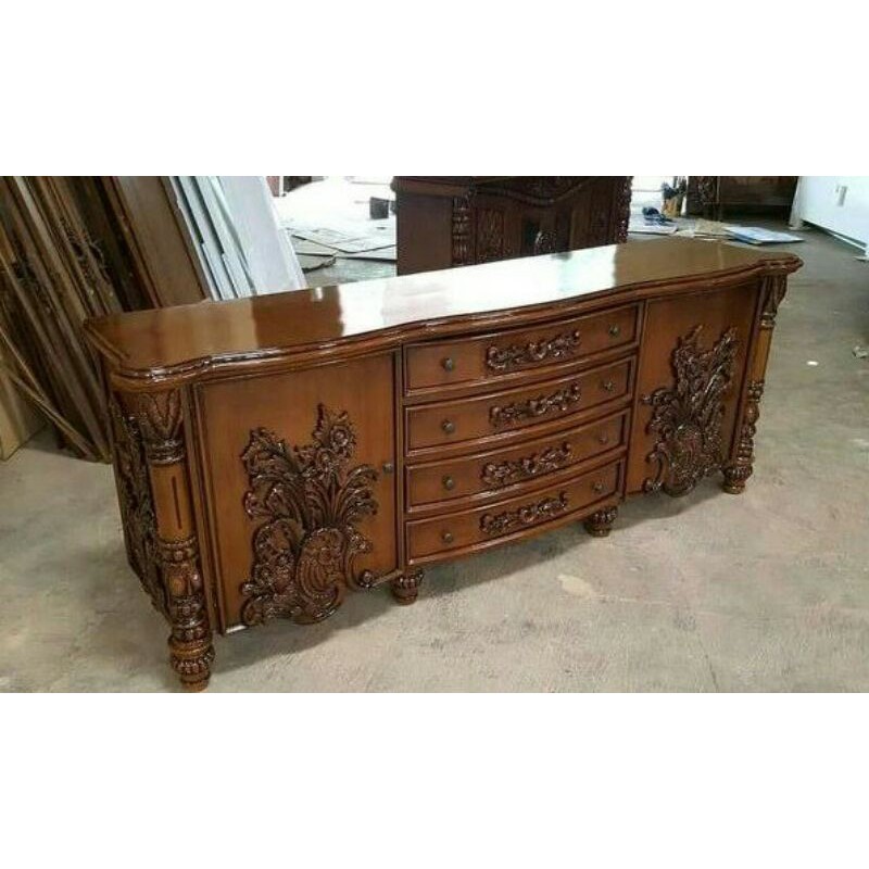 bufet tv kayu jati kian santang murah promo