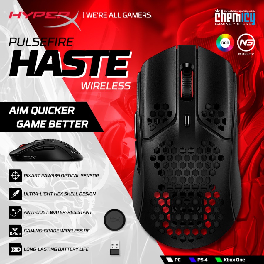 HyperX Pulsefire Haste RGB Wireless Gaming Mouse