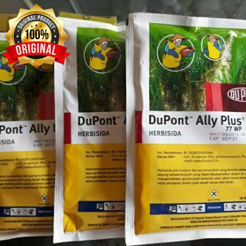 ALLY PLUS 77 WP 40gr Herbisida Obat Pembasmi rumput selektif untuk tanaman padi