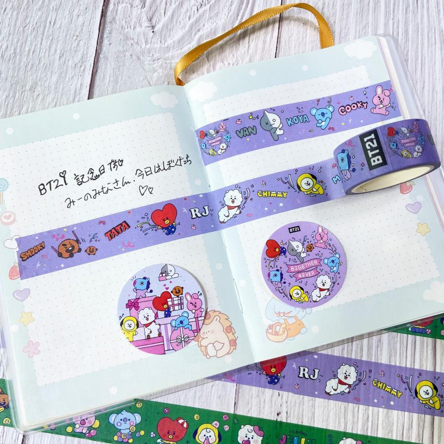 Kpop BTS Kartun Washi Tape Handbook DIY Stiker