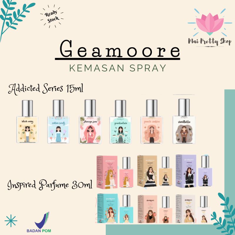 [Ready] Parfum Geamoore Addicted Series 15ml /Inspired Parfume 30ml Kemasan Spray BPOM