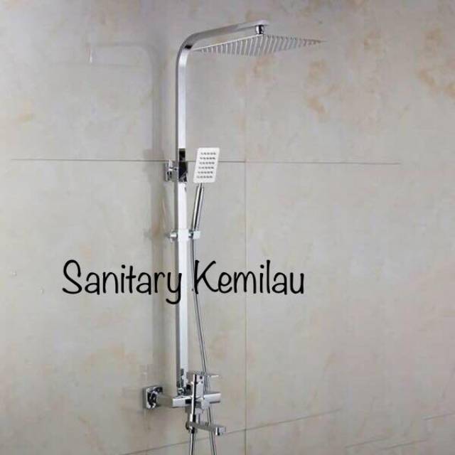 Shower Tiang coulom Kuningan - Keran Shower Colum Colom Panas Dingin Set Mixer kuningan