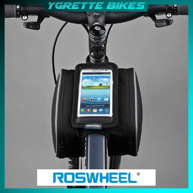 Roswheel Tas Sepeda Waterproof dengan Case Smartphone - ROS12813 - Black