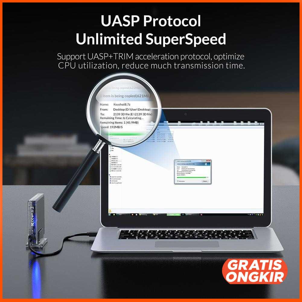 Orico Hard Drive Enclosure 2.5 inch USB 3.1 With EU Adapter - 2159U3